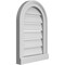 Ekena Millwork Round Top Surface Mount PVC Gable Vent: Functional, w/ 2"W x 2"P Brickmould Sill Frame, 14"W x 20"H GVPRT14X2003SF - alternate 2